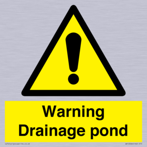 Warning Drainage pond